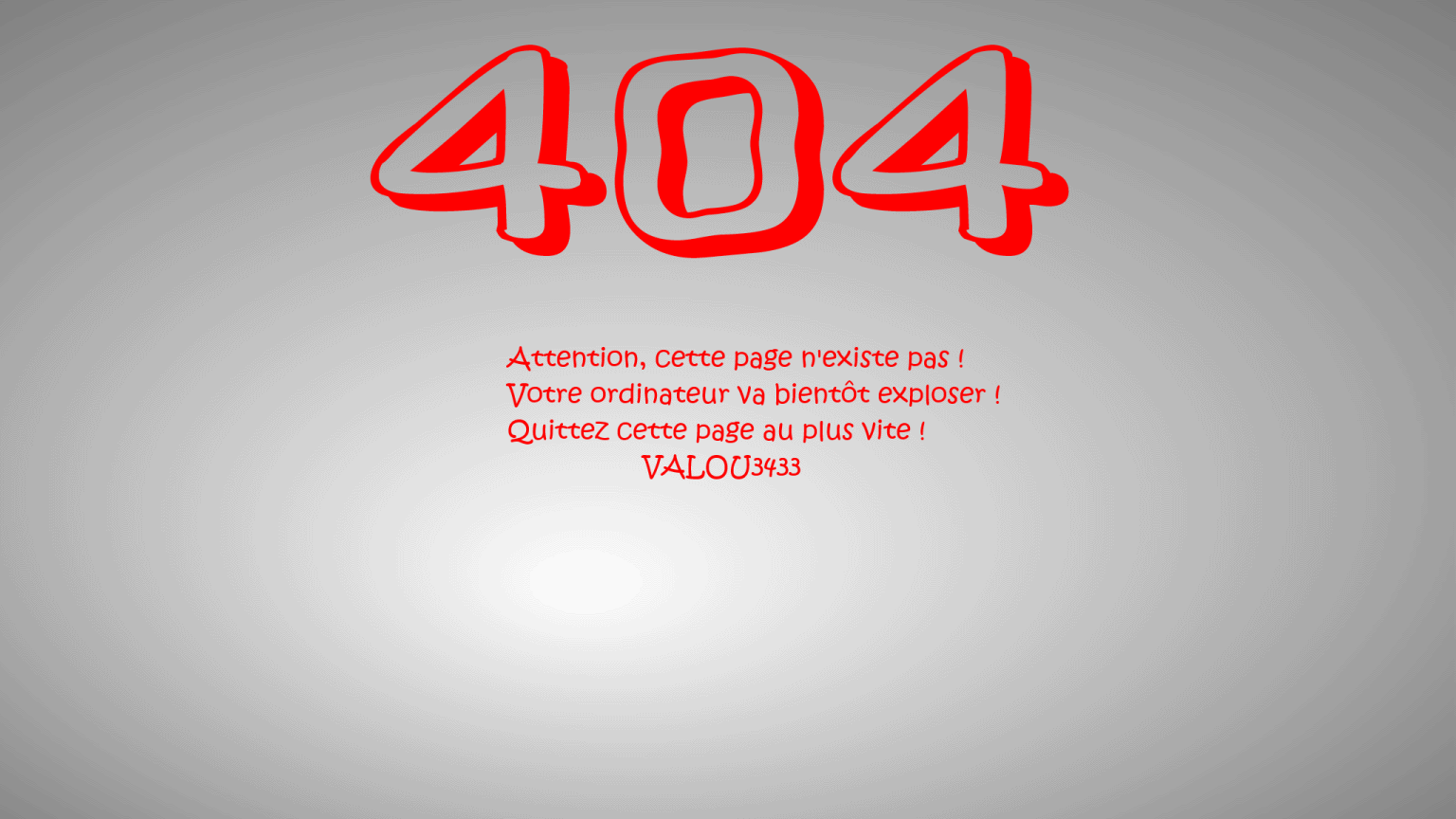 Erreur 404 v1